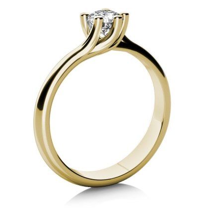 Zlatý prsten s diamantem točený 0,115ct