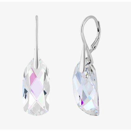 8356 1 stribrne nausnice crystal bay s ceskym kristalem preciosa krystal